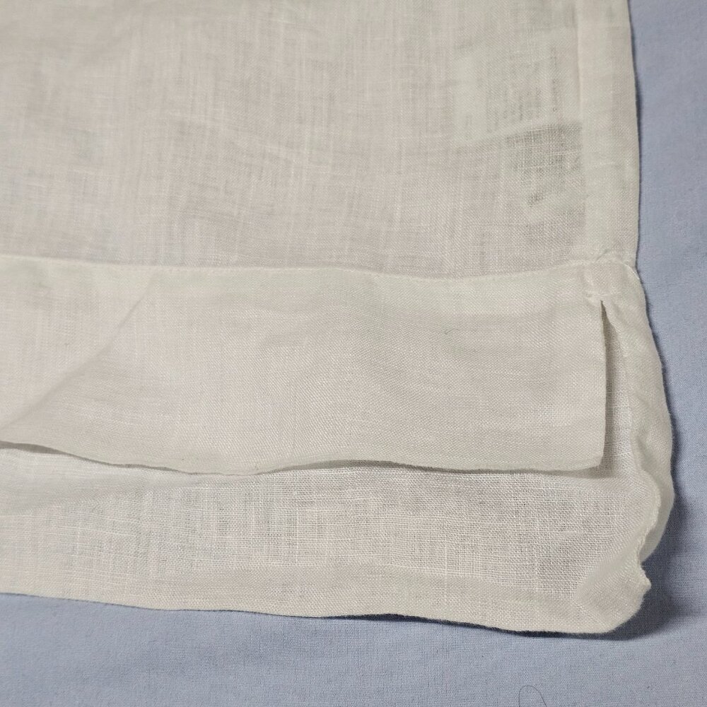 Urban Research Door Boxy Casual Top Blouse Women One Size White Linen - Picture 10 of 11